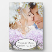 ハートリーフラベンダーツリーヴィンテージバ結婚ードズ フォトプラーク (正面)