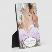 ハートリーフラベンダーツリーヴィンテージバ結婚ードズ フォトプラーク (側面)