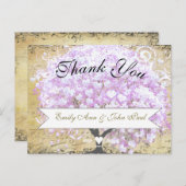 ハートリーフラベンダーツリーヴィンテージバ結婚ードズ ポストカード (正面/裏面)