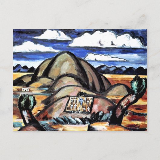 ハートリー – インディアン墓地、ニューメキシコ ポストカード (正面)