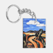 ハートリー – 風景画,ニューメキシコ キーホルダー (正面左)