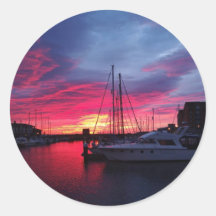 ハートルプール・マリーナの夕焼け