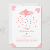 ハートレインディライトカップルValentinesデイカード シーズンカード (正面)