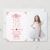 ハートレインデライト誕生日写真 招待状 (正面)