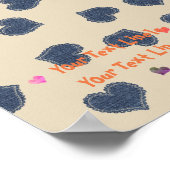 ハートレインベビープリント ポスター (角)