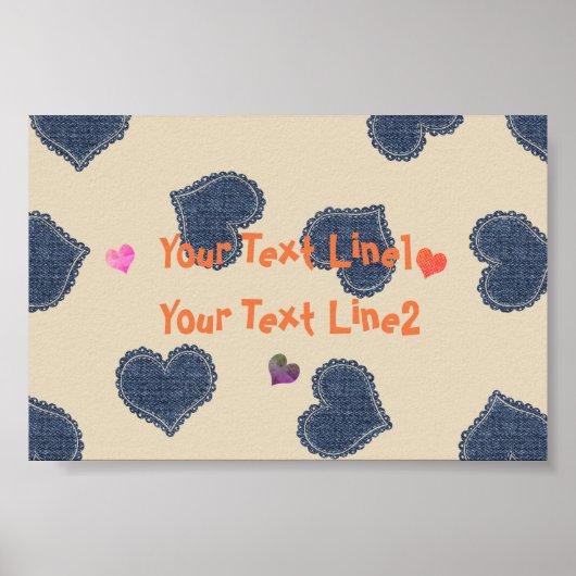 ハートレインベビープリント ポスター (正面)