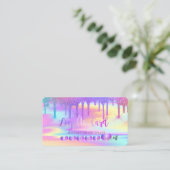 ハートレインボーグリッタードリップホログラフィック ロイヤリティカード (スタンド正面)