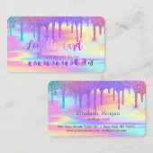 ハートレインボーグリッタードリップホログラフィック ロイヤリティカード (正面/裏面)