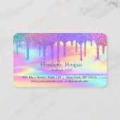 ハートレインボーグリッタードリップホログラフィック ロイヤリティカード (裏面)