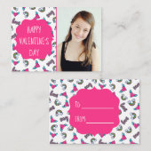 ハートレインボーズバレンタインデーカスタムのフォトカード ノートカード (正面/裏面)