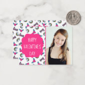 ハートレインボーズバレンタインデーカスタムのフォトカード ノートカード (正面/裏面インサイチュ)