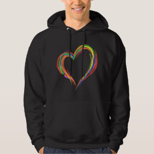 ハートレインボーフラッグLGBTゲイレプライドサポートLGBT パーカ