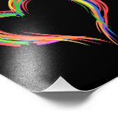 ハートレインボーフラッグLGBTゲイレプライドサポートLGBT フォトプリント            (角)