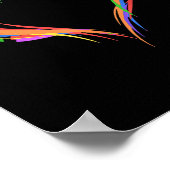 ハートレインボーフラッグLGBTゲイレプライドサポートLGBT ポスター (角)