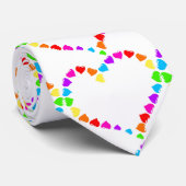 ハートレインボー結婚バレンタインのメンズタイ ネクタイ (ロール)