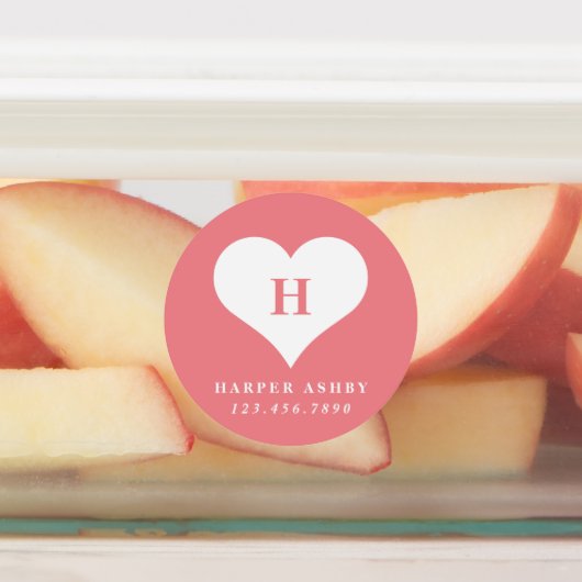 ハートレインボー防水名 ラベル (貼付)