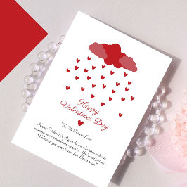 ハートレインレッドデライトカップルバレンタインデー シーズンカード