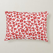 ハートレオパードのパタ赤と白ーン アクセントクッション (裏面)
