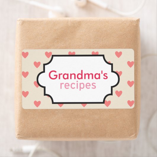 ハートレシピ収集 ラベル (インサイチュ)