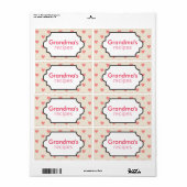 ハートレシピ収集 ラベル (フルシート)