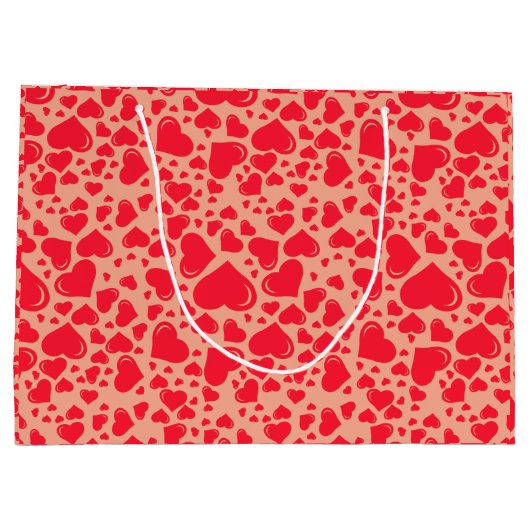 ハートレッドビッグリトルバレンタインデー ラージペーパーバッグ (裏面)