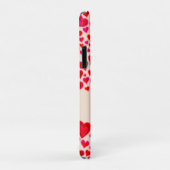 ハートレッドホットピンク&クリーム名 Case-Mate iPhoneケース (裏面/右)