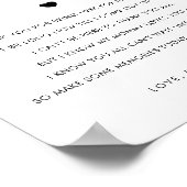 ハートレトロスクリプトメッセージ(Bump 8x10記号) ポスター (角)