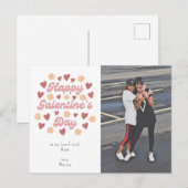 ハートレトロハッピーガレンティーヌデイベストフレンド写真 ポストカード (正面/裏面)