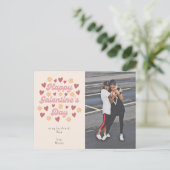 ハートレトロハッピーガレンティーヌデイベストフレンド写真 ポストカード (スタンド正面)