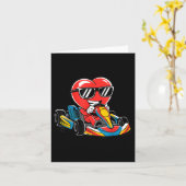 ハートレーシングゴーカートハートバレンティーンズデイボーイズギル カード (黄色い花)