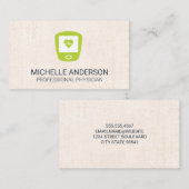 ハートレートモニタ |テクスチャの背景 名刺 (正面/裏面)