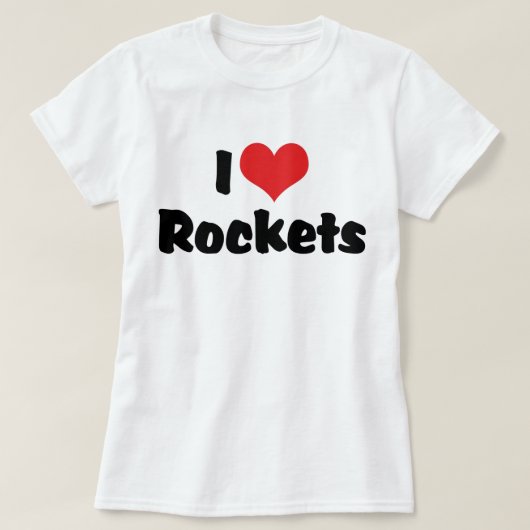 ハートロケット大好き - 宇宙探査 Tシャツ (デザイン正面)
