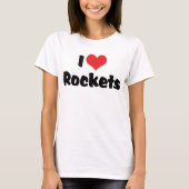 ハートロケット大好き - 宇宙探査 Tシャツ (正面)