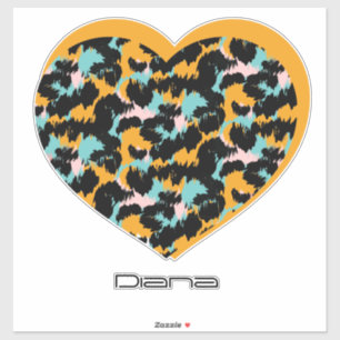 ハートロゴ文字名自動車シール シール