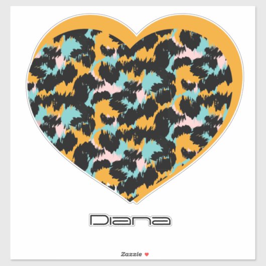 ハートロゴ文字名自動車シール シール (シート)