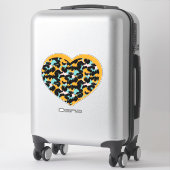 ハートロゴ文字名自動車シール シール (スーツケース)