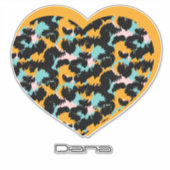 ハートロゴ文字名自動車シール シール (正面)