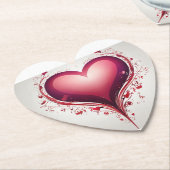 ハートロゴ – 愛と思いやりの永遠の象徴 ペーパーコースター (アングル)