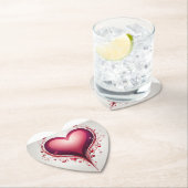 ハートロゴ – 愛と思いやりの永遠の象徴 ペーパーコースター (インサイチュ)