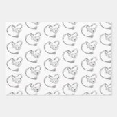 ハートロックと鍵 ラッピングペーパーシート (正面2)