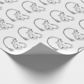 ハートロックと鍵 ラッピングペーパー (角)