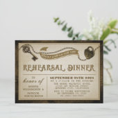 ハートロックスケルトン鍵リハーサルディナー招待状 招待状 (スタンド正面)