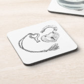 ハートロック & キー コースター (左側)