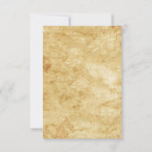 ハートロック&キー ヴィンテージ結婚式 スケルトンキー 出欠カード (裏面)