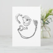 ハートロック&鍵フラットカード (スタンド正面)