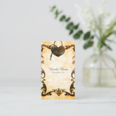 ハートロック&鍵ヴィンテージアンティーク名刺 名刺 (スタンド正面)