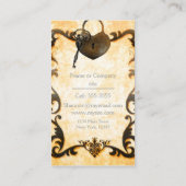 ハートロック&鍵ヴィンテージアンティーク名刺 名刺 (裏面)