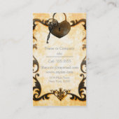 ハートロック&鍵ヴィンテージアンティーク名刺 名刺 (裏面)