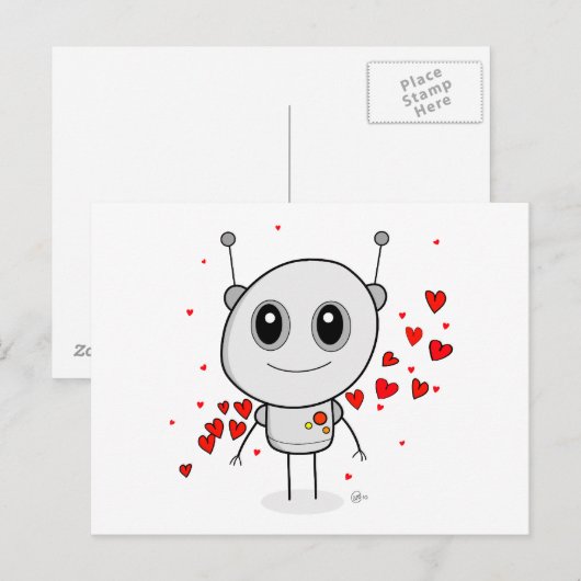 ハートロボット – はがき (正面/裏面)