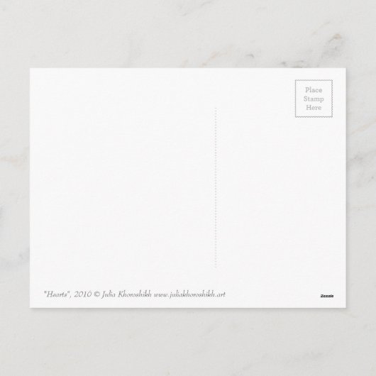 ハートロマンチックラブヴァレンティーンズデイグリーティングカード シーズンポストカード (裏面)